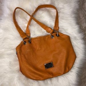 Valentina • orange leather purse